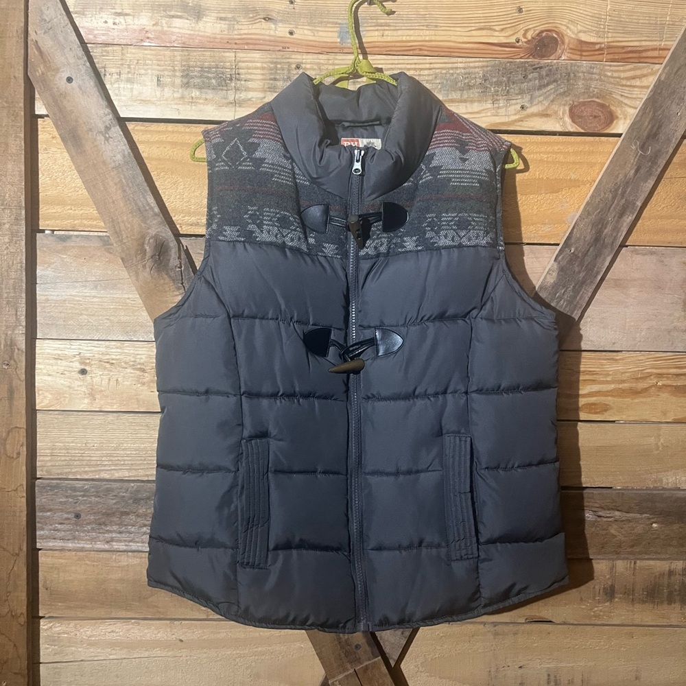 Ruff Hewn Full Zip Black Puffer Vest Coat M